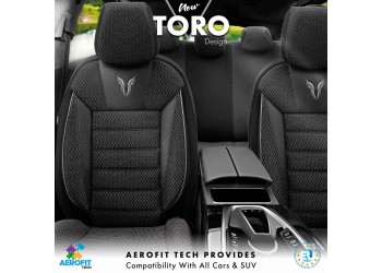 Amio - ΚΑΛΥΜΜΑΤΑ ΚΑΘΙΣΜΑΤΩΝ OTOM TORO 902 BLACK/SMOKED ΜΑΥΡΟ/ΓΚΡΙ ΥΦΑΝΤΟ ΥΦΑΣΜΑ SET - 1 σετ. (OT76893/AM)