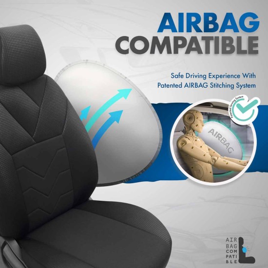 Amio - ΚΑΛΥΜΜΑΤΑ ΚΑΘΙΣΜΑΤΩΝ OTOM RUBY 1202 GREY/BLACK ΜΑΥΡΟ/ΓΚΡΙ ΣΚΟΥΡΟ ΛΙΝΟ & ΔΕΡΜΑΤΙΝΗ SET - 1 σετ. (OT77345/AM)