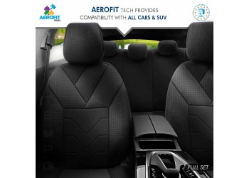 Amio - ΚΑΛΥΜΜΑΤΑ ΚΑΘΙΣΜΑΤΩΝ OTOM RUBY 1202 GREY/BLACK ΜΑΥΡΟ/ΓΚΡΙ ΣΚΟΥΡΟ ΛΙΝΟ & ΔΕΡΜΑΤΙΝΗ SET - 1 σετ. (OT77345/AM)