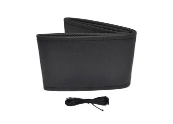 Amio - ΚΑΛΥΜΜΑ ΤΙΜΟΝΙΟΥ ΑΥΤΟΚΙΝΗΤΟΥ ΡΑΦΤΟ 38-39cm ΑΠΟ ΔΙΑΤΡΗΤΟ ΑΟΣΜΟ ΤΕΧΝΟΔΕΡΜΑ ΜΑΥΡΟ - 1 ΤΕΜ. (OTDK201/AM)