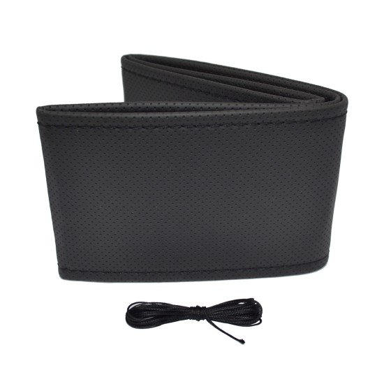 Amio - ΚΑΛΥΜΜΑ ΤΙΜΟΝΙΟΥ ΑΥΤΟΚΙΝΗΤΟΥ ΡΑΦΤΟ 38-39cm ΑΠΟ ΔΙΑΤΡΗΤΟ ΑΟΣΜΟ ΤΕΧΝΟΔΕΡΜΑ ΜΑΥΡΟ - 1 ΤΕΜ. (OTDK201/AM)