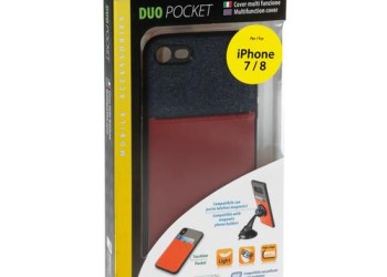 APPLE iPHONE 7 ΚΑΙ 8 ΘΗΚΗ ΚΙΝΗΤΟΥ DUO POCKET ΜΠΛΕ-ΜΠΟΡΝΤΩ ΜΑΓΝΗΤΙΚΗ SILVER LINE