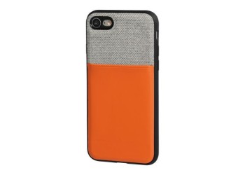 APPLE iPHONE 7 ΚΑΙ 8 ΘΗΚΗ ΚΙΝΗΤΟΥ DUO POCKET ΓΚΡΙ-ΠΟΡΤΟΚΑΛΙ ΜΑΓΝΗΤΙΚΗ SILVER LINE