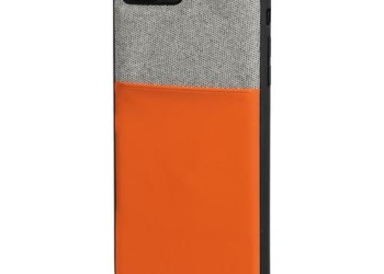 APPLE iPHONE 7 PLUS ΚΑΙ 8 PLUS ΘΗΚΗ ΚΙΝΗΤΟΥ DUO POCKET ΓΚΡΙ-ΠΟΡΤΟΚΑΛΙ ΜΑΓΝΗΤΙΚΗ SILVER LINE