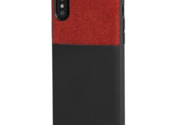 APPLE iPHONE X ΘΗΚΗ ΚΙΝΗΤΟΥ DUO POCKET ΜΑΥΡΟ-ΚΟΚΚΙΝΟ ΜΑΓΝΗΤΙΚΗ SILVER LINE