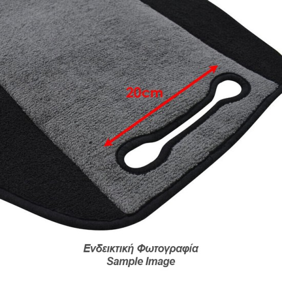 Race Axion - Πλατοκαθίσματα για Εμπρόσθια Καθίσματα με Universal Εφαρμογή από Πετσέτα (70% Βαμβάκι / 30% Πολυεστέρας) σε Δίχρωμο Μαύρο Γκρι - 2 Τεμ. (PLAT.60015-RXLY)