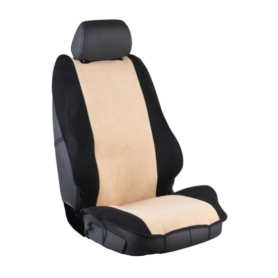 Race Axion - Πλατοκαθίσματα για Εμπρόσθια Καθίσματα με Universal Εφαρμογή από Πετσέτα (70% Βαμβάκι / 30% Πολυεστέρας) σε Δίχρωμο Μαύρο Μπεζ - 2 Τεμ. (PLAT.60017-RXLY)