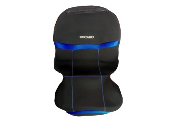ΗΜΙΚΑΛΥΜΜΑΤΑ ΚΑΘΙΣΜΑΤΩΝ BUCKET RECARO ΜΑΥΡΟ/ΜΠΛΕ ΜΕ ΥΠΟΔΟΧΗ ΠΡΟΣΚΕΦΑΛΟΥ VELCRO & ΠΡΟΣΚΕΦΑΛΑ - 2 ΤΕΜ.