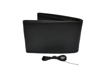 Amio - ΚΑΛΥΜΜΑ ΤΙΜΟΝΙΟΥ ΑΥΤΟΚΙΝΗΤΟΥ ΡΑΦΤΟ 38-39cm ΑΠΟ ΛΕΙΟ ΑΟΣΜΟ ΤΕΧΝΟΔΕΡΜΑ ΜΑΥΡΟ - 1 ΤΕΜ. (OTDK101/AM)