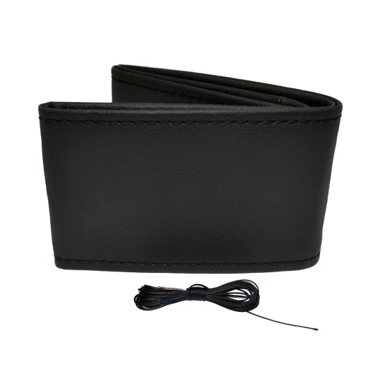 Amio - ΚΑΛΥΜΜΑ ΤΙΜΟΝΙΟΥ ΑΥΤΟΚΙΝΗΤΟΥ ΡΑΦΤΟ 38-39cm ΑΠΟ ΛΕΙΟ ΑΟΣΜΟ ΤΕΧΝΟΔΕΡΜΑ ΜΑΥΡΟ - 1 ΤΕΜ. (OTDK101/AM)