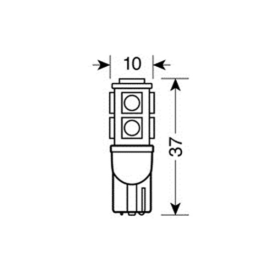 T10 W5W 12V W2,1x9,5d 80lm HYPER-LED27 ΛΕΥΚΟ ΔΙΑΘΛΑΣΗΣ 9SMDx3chips (ΔΙΠΛΗΣ ΠΟΛΙΚΟΤΗΤΑΣ)BLISTER 2ΤΕΜ.