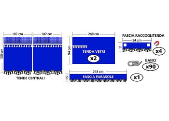 ΣΕΤ ΚΟΥΡΤΙΝΑΚΙΑ-ΣΚΙΑΣΤΡΑ ΦΟΡΤΗΓΟΥ ΜΠΛΕ