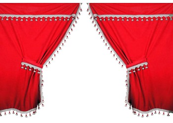 ΣΕΤ ΚΟΥΡΤΙΝΑΚΙΑ-ΣΚΙΑΣΤΡΑ ΦΟΡΤΗΓΟΥ PREMIE ΚΟΚΚΙΝΟ