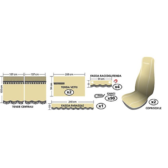 ΣΕΤ ΚΑΛΥΜΜΑΤΑ ΚΑΘΙΣΜΑΤΟΣ ΦΟΡΤΗΓΟΥ+ΚΟΥΡΤΙΝΕΣ 11ΤΕΜ. MELISSA ΜΠΕΖ