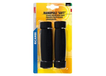 ΧΕΙΡΟΛΑΒΕΣ ΠΟΔΗΛΑΤΟΥ 125+125mm 22mm ΜΑΥΡΑ SOFT MAN-1 2ΤΕΜ