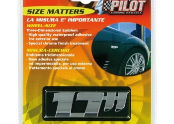 ΑΥΤΟΚΟΛΛΗΤΟ ΤΡΙΣΔΙΑΣΤΑΤΟ ΣΗΜΑ ΧΡΩΜΙΟΥ 17 ΙΝΤΣΕΣ ΤΡΟΧΩΝ ΑΔΙΑΒΡΟΧΟ LAMPA