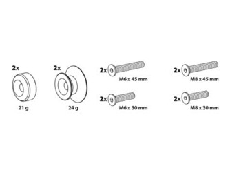 ΒΙΔΕΣ ΣΤΗΡΙΞΗΣ ΠΕΤΑΛΟΥ 6/8mm ΧΡΥΣΟ