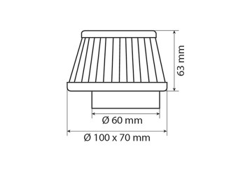 ΦΙΛΤΡΟΧΟΑΝΗ ΚΩΝΙΚΗ AF-5 60mm (MOTO) PILOT PERFORMANCE