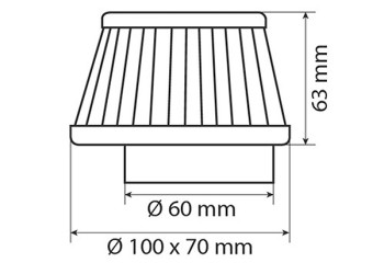 ΦΙΛΤΡΟΧΟΑΝΗ ΚΩΝΙΚΗ AF-5 60mm (MOTO) PILOT PERFORMANCE