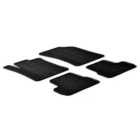 LAMPA - ΠΑΤΑΚΙΑ ΑΥΤΟΚΙΝΗΤΟΥ ΑΠΟ ΛΑΣΤΙΧΟ ΓΙΑ CITROEN C3 11/2009-10/2016 ΣΕ ΜΑΥΡΟ ΧΡΩΜΑ ME ΚΟΥΜΠΩΜΑΤΑ - 4 ΤΕΜ.