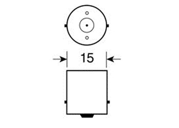 ΛΑΜΠΑΚΙ P21W 12V BA15s MEGA-LED5