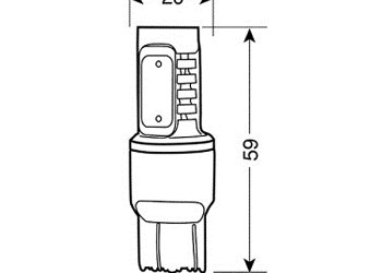 ΛΑΜΠΑΚΙ W21/5W 12V W3x16q MEGA-LED 20