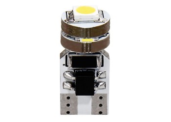 T10 W5W 12V W2,1x9,5d 20lm HYPER-LED12 ΛΕΥΚΟ 4SMDx3chips (ΚΑΡΦΩΤΟ-ΔΙΠΛΗΣ ΠΟΛΙΚΟΤΗΤΑΣ CAN-BUS) 2ΤΕΜ.