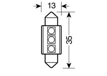 ΛΑΜΠΑΚΙ ΠΛΑΦΟΝΙΕΡΑΣ 13x35mm HYPER-LED 9