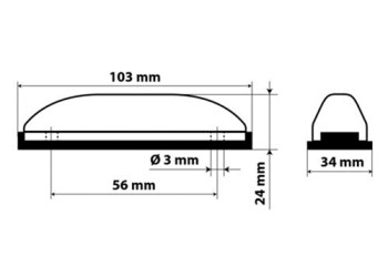 ΦΩΣ ΦΟΡΤΗΓΟΥ 4LED ΛΕΥΚΟ 24V 103mm