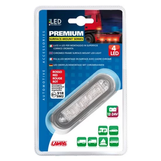 Lampa - Φως Όγκου LED Λευκό 4 LED 12/24V για Φορτηγά Τρέιλερ & Ρυμουλκούμενα - 1 τεμ. (L4149.8)