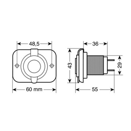 ΠΡΙΖΑ ΑΝΑΠΤΗΡΑ  ΜΟΝΗ ΜΕ ΚΑΠΑΚΙ 12/24V Max 20A.