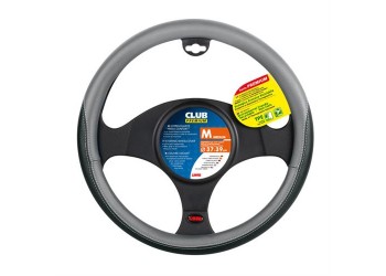 Lampa Κάλυμμα Τιμονιού Αυτοκινήτου Club Premium 37-39εκ.  Άοσμο Μαλακό  Ultra-soft Skeentex Μαύρο Γκρι 1-τεμ. (L3306.7)