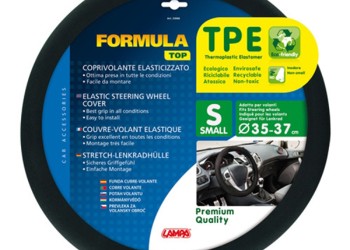 Lampa Κάλυμμα Τιμονιού Αυτοκινήτου Formula One Premium 35-37εκ. Άοσμο Αντιιδρωτικό Ευρείας κάλυψης¨Μαύρο 1-τεμ. (L3306.9)