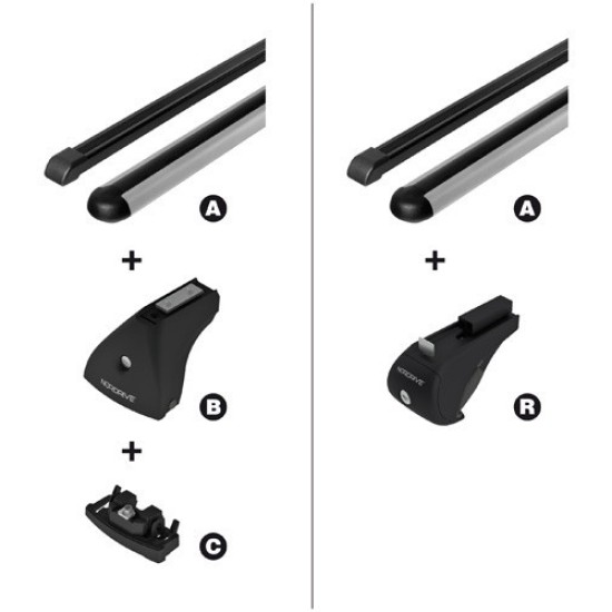 ΜΠΑΡΕΣ ΟΡΟΦΗΣ 120cm ΣΙΔΕΡΕΝΙΕΣ QUADRA 2TEM. ΧΩΡΙΣ ΚΛΕΙΔΙ