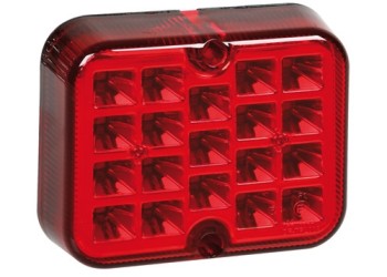 ΠΙΣΩ ΦΑΝΑΡΙ ΟΜΙΧΛΗΣ 12/24V (ΚΟΚΚΙΝΟ - 19 LED - 81 Χ 100mm) - 1 ΤΕΜ.