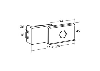 ΠΛΑΙΝΟ ΦΩΣ 110x45mm 12/24V ΛΕΥΚΟ