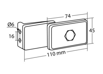ΠΛΑΙΝΟ ΦΩΣ 110x45mm 12/24V ΛΕΥΚΟ
