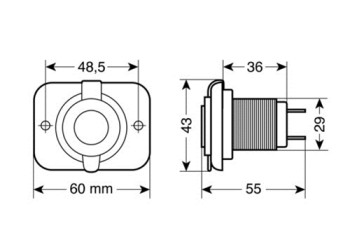 ΠΡΙΖΑ ΦΟΡΤΙΣΗΣ USB ΜΕ ΚΑΠΑΚΙ EXT-7 12/24V