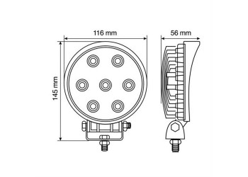 ΠΡΟΒΟΛΕΑΣ ΕΡΓΑΣΙΑΣ WL-1 21W 1400LMS 10/30V ΜΕ 7 LED 10-30V 6.000K (116x145x56mm) ΦΩΣ ΔΙΑΘΛΑΣΗΣ - 1ΤΕΜ.