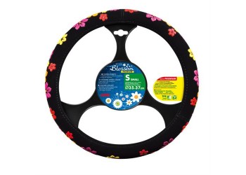 Lampa Κάλυμμα Τιμονιού Αυτοκινήτου Blossom Άοσμο 35-37εκ. Άοσμο Βελούδινο με PU λουλούδια Πολύχρωμο - 1 τεμ. (L3312.5)