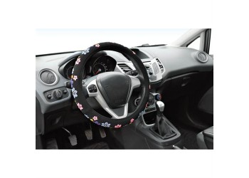 Lampa Κάλυμμα Τιμονιού Αυτοκινήτου Blossom Άοσμο 35-37εκ. Άοσμο Βελούδινο με PU λουλούδια Πολύχρωμο - 1 τεμ. (L3312.5)