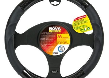 Lampa Κάλυμμα Τιμονιού Αυτοκινήτου Nova Premium 37-39εκ. Άοσμο Carbon look αντιιδρωτικές λαβές Ultra-soft Skeentex μαύρο 1-τεμ. (L3312.4)
