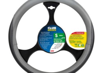 Lampa Κάλυμμα Τιμονιού Αυτοκινήτου Club Premium 35-37εκ.  Άοσμο Μαλακό  Ultra soft Skeentex Μαύρο Γκρι 1-τεμ. (L3311.6)