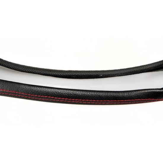 Lampa Κάλυμμα Τιμονιού Αυτοκινήτου GT-Sport Premium 35-37εκ. Άοσμο λαβές με δερματίνη αντοχής Συνθετικό Μαύρο με Κόκκινη Ραφή 1-τεμ. (L3313.2)