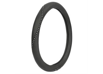 ΚΑΛΥΜΜΑ ΤΙΜΟΝΙΟΥ MERILYN 35/37 cm ΜΑΥΡΟ ME ΔΙΑΦΑΝΑ STRASS (ΑΟΣΜΟ ΟΙΚΟΛΟΓΙΚΟ/ΜΗ ΤΟΞΙΚΟ/ΑΝΑΚΥΚΛΩΣΙΜΟ ΥΛΙΚΟ)