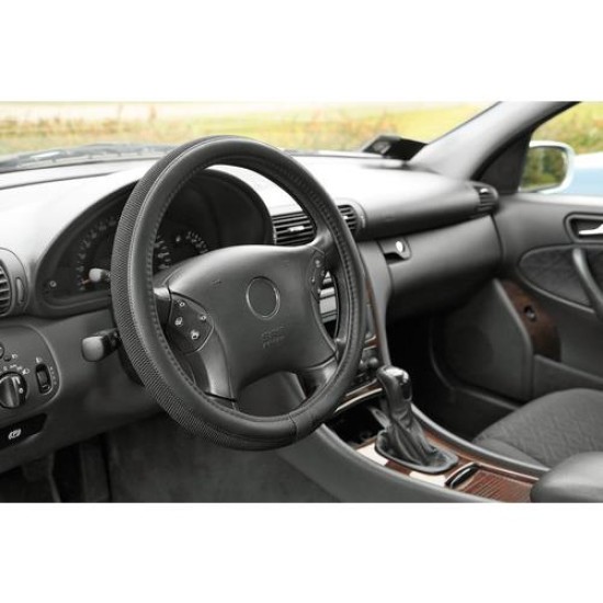 Lampa Κάλυμμα Τιμονιού Αυτοκινήτου Duo-Grip 35-37εκ. Άοσμο πλεχτή αντιιδρωτική επένδυση Μαύρο 1-τεμ. (L3314.0)