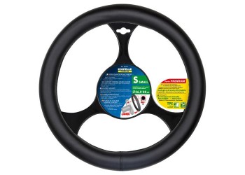 Lampa Κάλυμμα Τιμονιού Αυτοκινήτου Ecopelle Premium 36.5-38εκ. Άοσμο Λείο Skeentex Μαύρο 1-τεμ. (L3314.4)