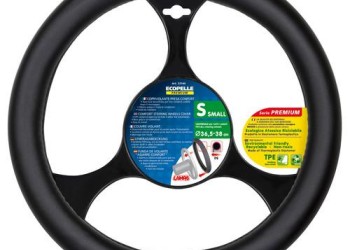 Lampa Κάλυμμα Τιμονιού Αυτοκινήτου Ecopelle Premium 36.5-38εκ. Άοσμο Λείο Skeentex Μαύρο 1-τεμ. (L3314.4)