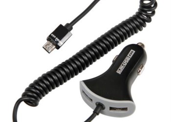 ΦΟΡΤΙΣΤΗΣ ΑΝΑΠΤΗΡΑ ΔΙΠΛΟΣ SLIM USB EVO ME ΚΑΛΩΔΙΟ 12/24V 2400mA