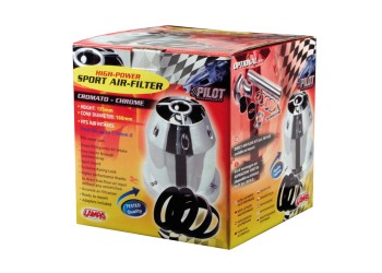 ΦΙΛΤΡΟΧΟΑΝΗ ΚΩΝΙΚΗ CHROME-LOOK ΧΡΩΜΙΟΥ 60-114mm